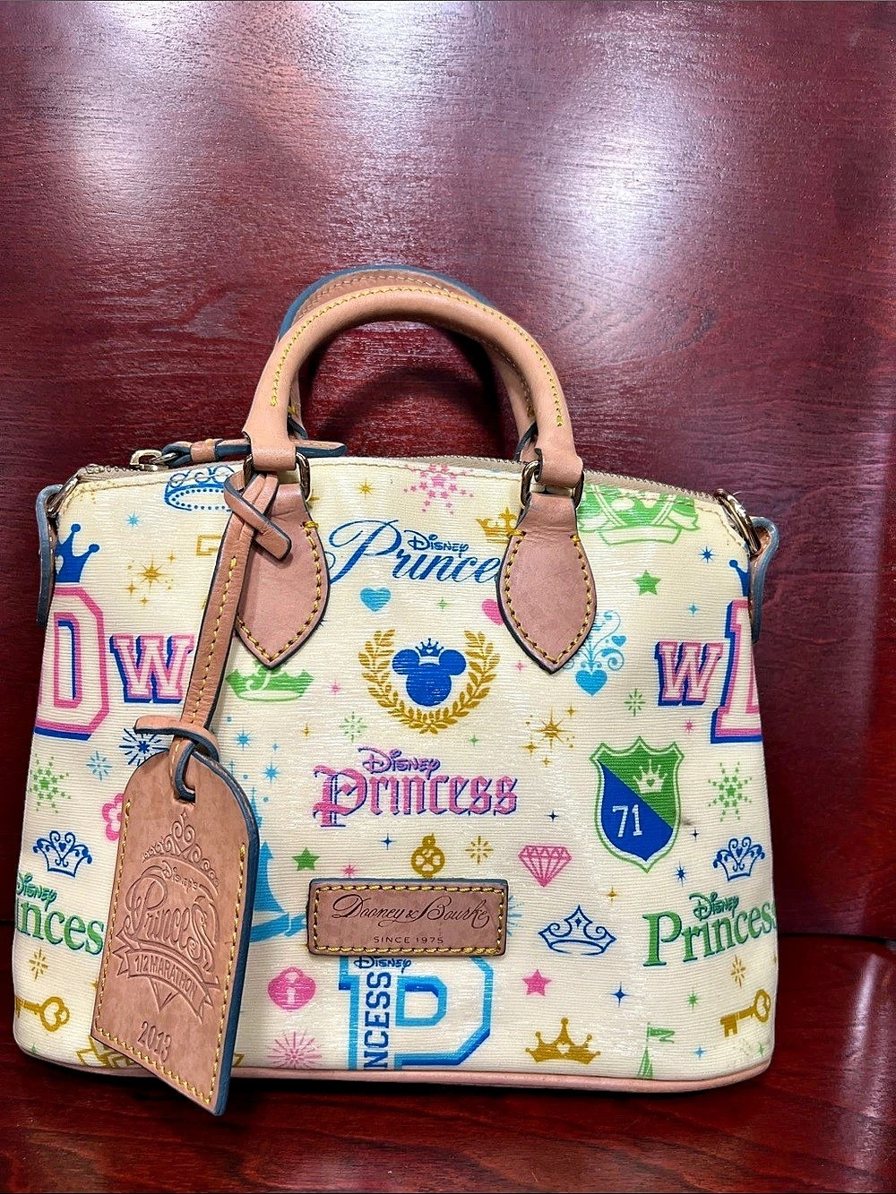 Dooney & Bourke Disney Princess 1/2 Marathon 2013 Satchel Cream & Brown